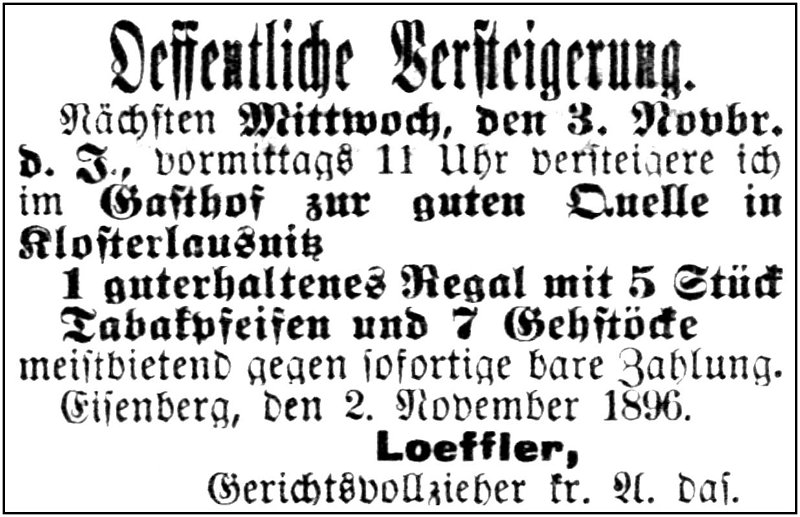 1896-11-03 Kl Versteigerung